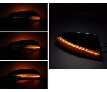 Комплект LED динамични мигачи за страничните огледала на Mercedes Benz W204 (2007-2011), Vito W639