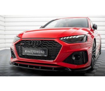 Спойлер за предна броня Maxton design за Audi RS4 B9 Facelift (2019-2024)